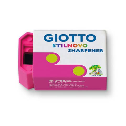 Temperamatite Giotto Stilnovo Sharpener 1 foro - colori assortiti fluo - conf. 60 pezzi - 240000